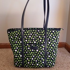 Vera Bradley Small Trimmed Vera Tote -Lucky You